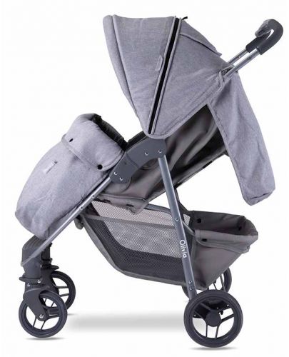 Детска количка с покривало Lorelli - Olivia Basic, Cool grey - 4