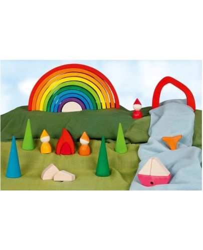 Детска играчка Goki - Дървена дъга Goki , 11 части - 6
