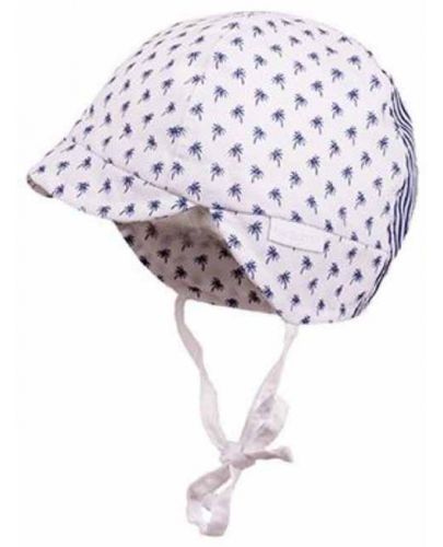 Детска лятна шапка Maximo - Каскет, сини палми, 41 cm - 1