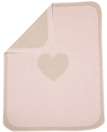 Детско одеяло David Fussenegger - Juwel, Сърце, 70 х 90 cm, розово - 2