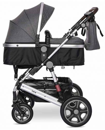 Детска количка Lorelli - Lora, Steel grey  - 2