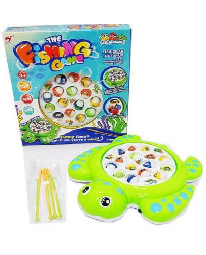Детска игра Raya Toys - Музикален риболов, костенурка - 1