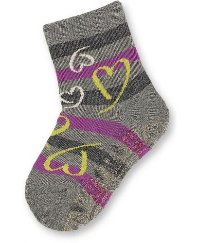 Чорапи със силиконова подметка Sterntaler - 25/26 размер, 3-4 години, сиви - 1
