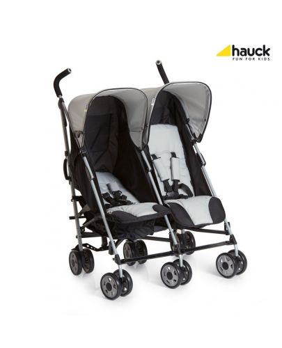 Детска количка за близнаци Hauck - Turbo Duo, Caviar/Stone - 1