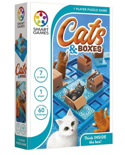Детска игра Smart Games - Котки и кутии - 1