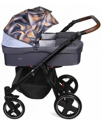 Детска количка за близнаци Dorjan Quick Twin 2в1, тъмно сива - 2