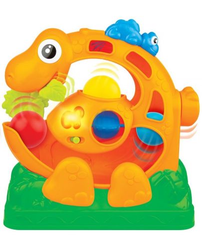 Детска играчка WinFun - Динозавър, с пускане и отскачане - 1
