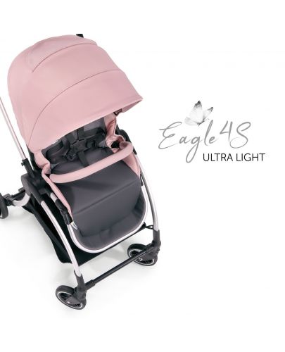 Бебешка лятна количка Hauck Eagle 4S, Pink/Grey, розова - 10