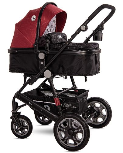 Детска комбинирана количка 3в1 Lorelli - Lora Set, червена - 3