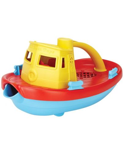Детска играчка Green Toys - Лодка влекач, жълта - 1