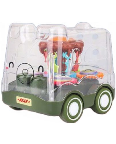 Детска играчка Raya Toys - Инерционна количка Bear, зелена - 1
