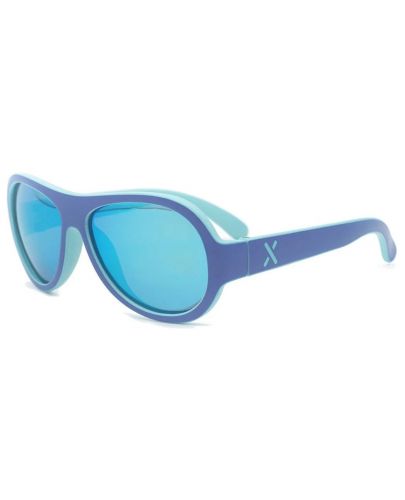 Детски слънчеви очила Maximo - Round, сини - 1