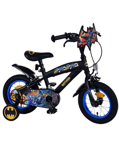 Детски велосипед с помощни колела E&L cycles - Batman, 12'' - 2