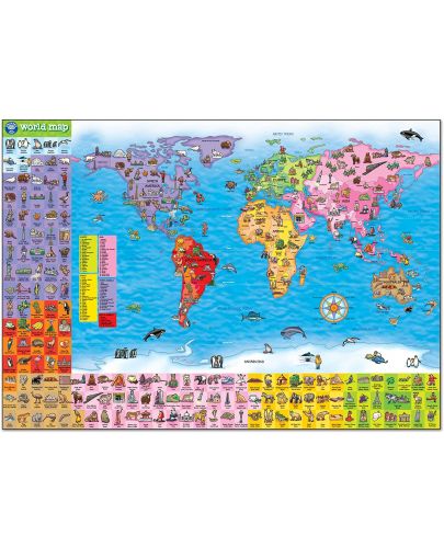 Детски пъзел Orchard Toys - Карта на света, 150 части - 2
