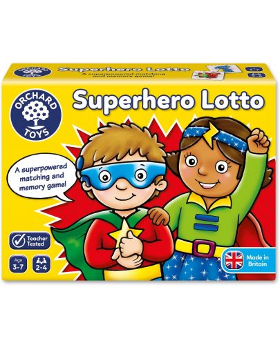 Детска образователна игра Orchard Toys - Лото Супергерои - 1