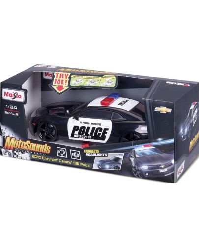 Детска играчка Maisto Motosounds - Кола Chevrolet Camaro SS (Police) 2010, 1:24 - 2