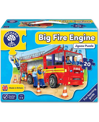 Детски пъзел Orchard Toys - Голямата пожарна, 20 части - 1