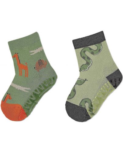 Детски чорапи Sterntaler - С животни, 17/18 размер, 6-12 месеца, 2 чифта - 1