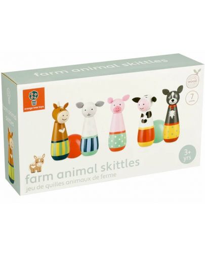Детски дървен боулинг Orange Tree Toys - Животните от фермата - 1