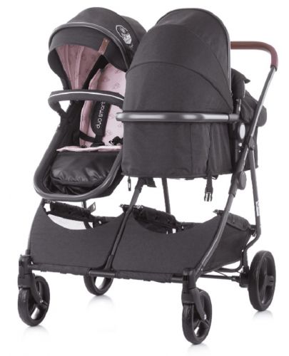 Детска количка за близнаци Chipolino - ДуоСмарт, синьо/розова - 6
