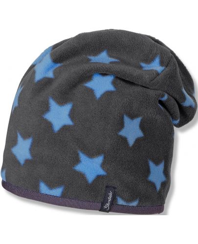 Детска поларена шапка Sterntaler - На звезди, 57 cm, над 8 години, черна - 1