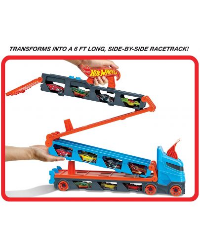 Детска играчка Mattel Hot Wheels - Автовоз, с 3 колички - 4