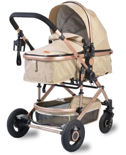 Детска комбинирана количка Moni - Ciara, бежова - 3