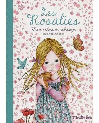 Детска книжка за оцветяване Moulin Roty - Les Rosalies, 36 страници - 1