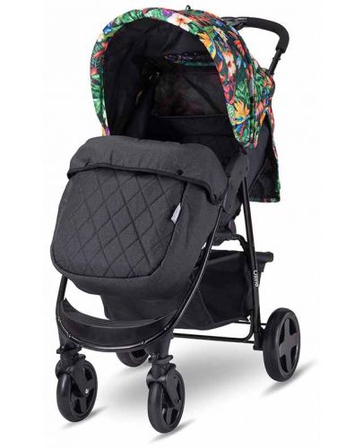 Детска количка с покривало Lorelli - Olivia Basic, Tropical flowers - 2