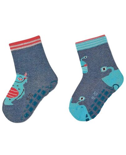 Детски чорапи с бутончета Sterntaler - 2 чифта, 17/18, 6-12 месеца - 1