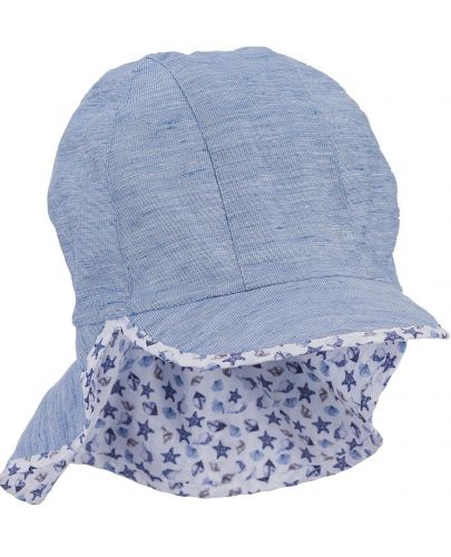 Детска лятна шапка с UV 50+ защита Sterntaler - с платка на тила, 47 cm,  9-12 месеца - 2