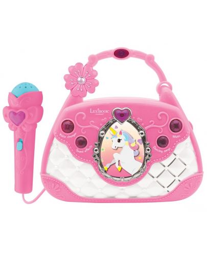 Детска играчка Lexibook - Електронна караоке чанта Unicorn, с микрофон - 1