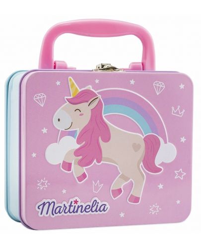 Детско метално куфарче с козметика Martinelia Little Unicorn - 1