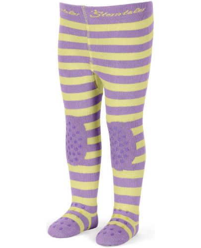 Детски чорапогащник за пълзене Sterntaler - Жълто-лилав, 92 cm, 18-24 месеца - 1