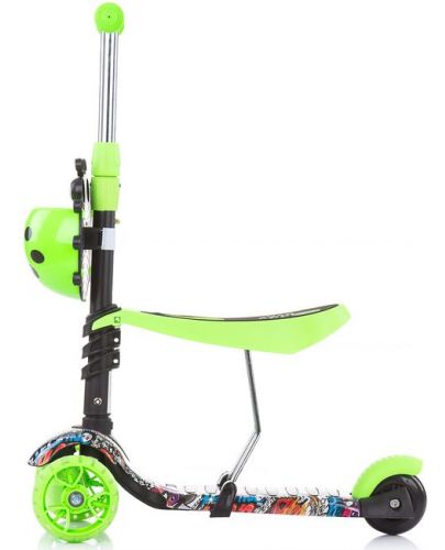 Детски скутер 2 в 1 Chipolino  - Киди Ево, зелени графити - 2