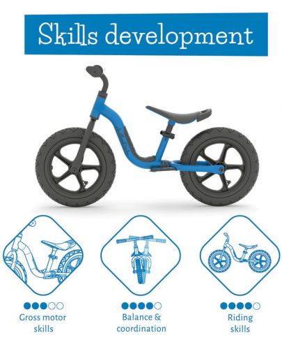 Детско колело за баланс Chillafish - Charlie Sport 12′′, синьо - 6