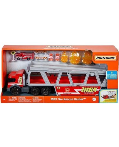 Детска играчка Mattel - Камион автовоз Fire Rescue Hauler - 1