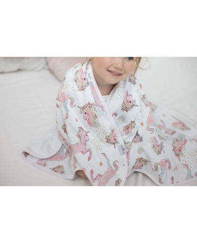 Детско одеяло Baby Matex - Ines,  75 x 100 cm, еднорози - 4