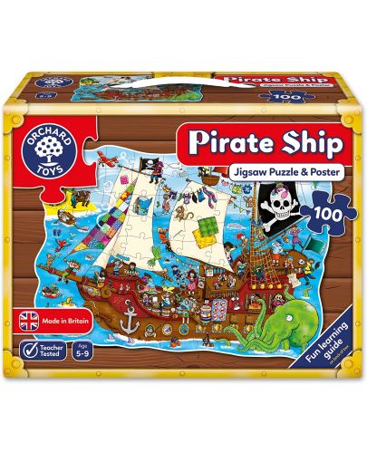 Детски пъзел Orchard Toys - Пиратски кораб, 25 части - 1