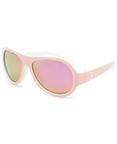 Детски слънчеви очила Maximo - Round, розови - 1