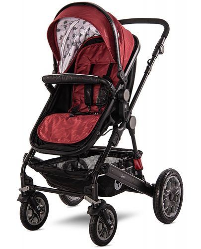 Детска комбинирана количка 3в1 Lorelli - Lora Set, червена - 4