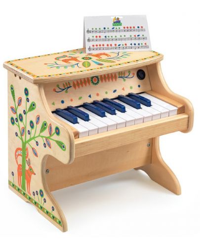 Детски музикален инструмент Djeco - Електронно пиано Animambo - 1