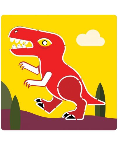 Комплект шаблони за рисуване Djeco - Динозаври - 4