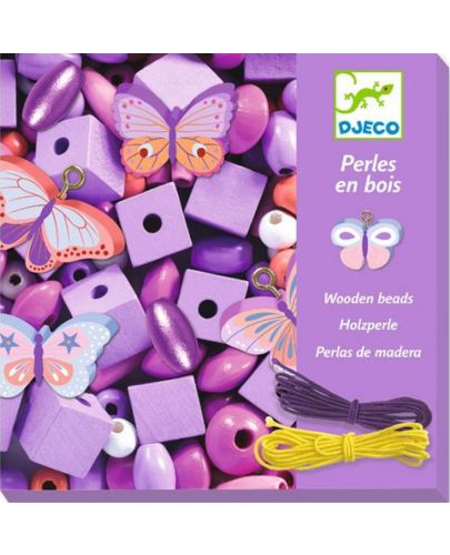 Творчески комплект Djeco - Създай бижута с пеперуди, 450 мъниста - 1