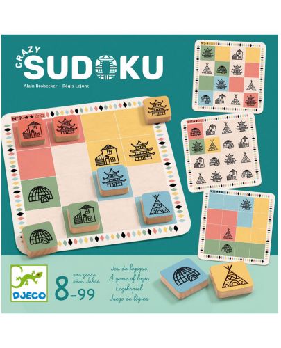 Детска игра Djeco - Crazy Sudocu, с 40 карти - 1