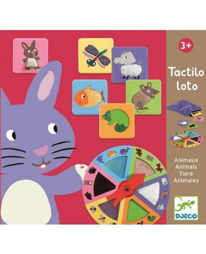 Образователна игра Djeco - Тактилно Лото с животни - 1