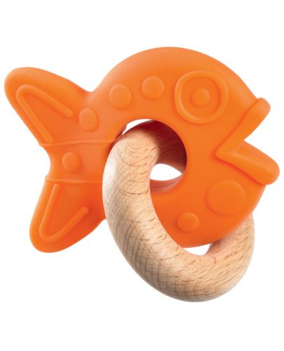 Бебешка играчка с чесалка за зъбки Djeco - Рибка - 1