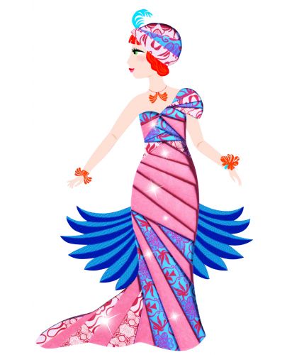 Детски комплект Направи сам от хартия Djeco - Разноцветни рокли - 4