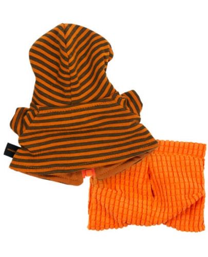  Дрешки за плюшена играчка Budi Basa - Оранжев панталон и суичър за Басик - 2