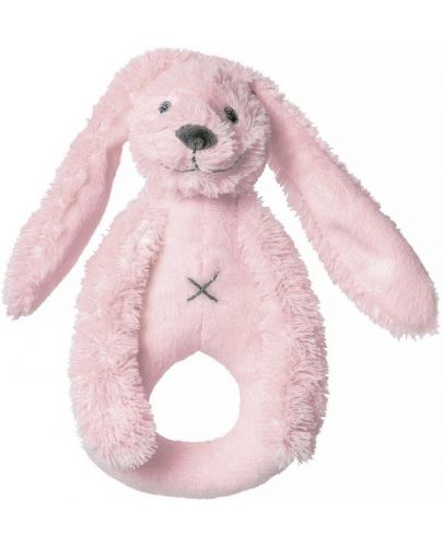 Дрънкалка Happy Horse - Зайчето Richie, розова, 19 cm - 1